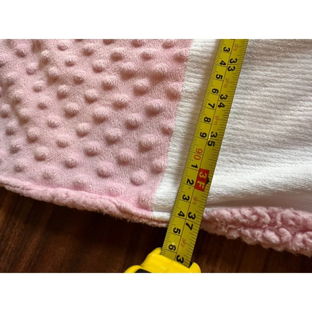 Dream Big Little One Pink White‎ Block Minky Dot Forever Baby Activity Blanket